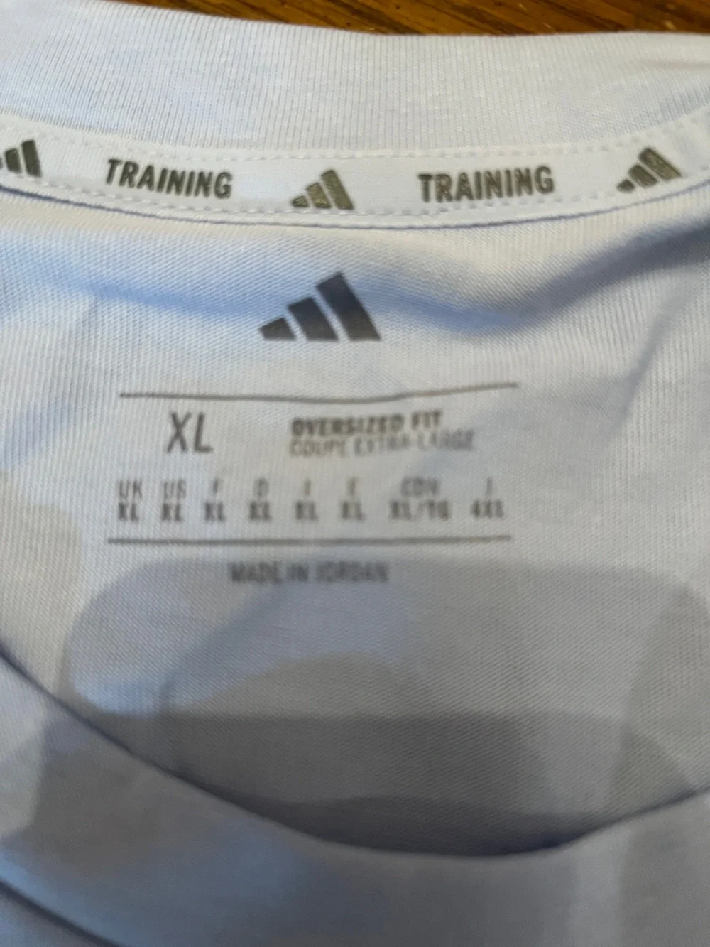adidas Light Blue Men’s Oversized Crewneck Tee, size‎ XL, NWT